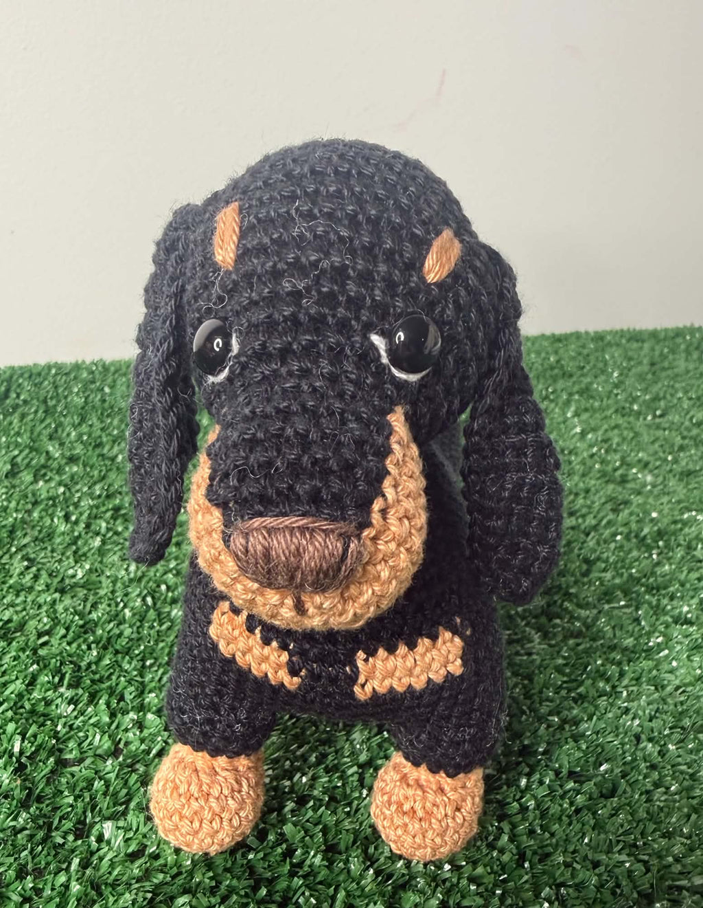 Handmade Amigurumi Crocheted Dachshund Plush Toy